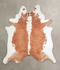 Brown and White XX-Large Brazilian Cowhide Rug 8'10