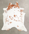 Brown and White XX-Large Brazilian Cowhide Rug 8'0