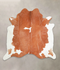 Brown and White XX-Large Brazilian Cowhide Rug 7'5