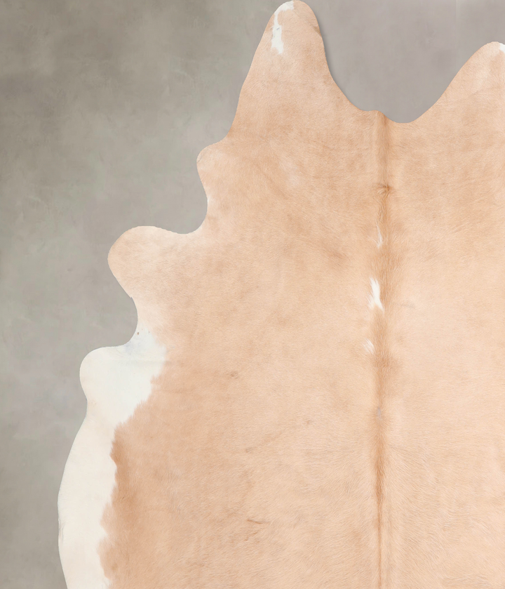Beige XX-Large Brazilian Cowhide Rug 7'6"H x 7'0"W #A30030 by Hudson Hides