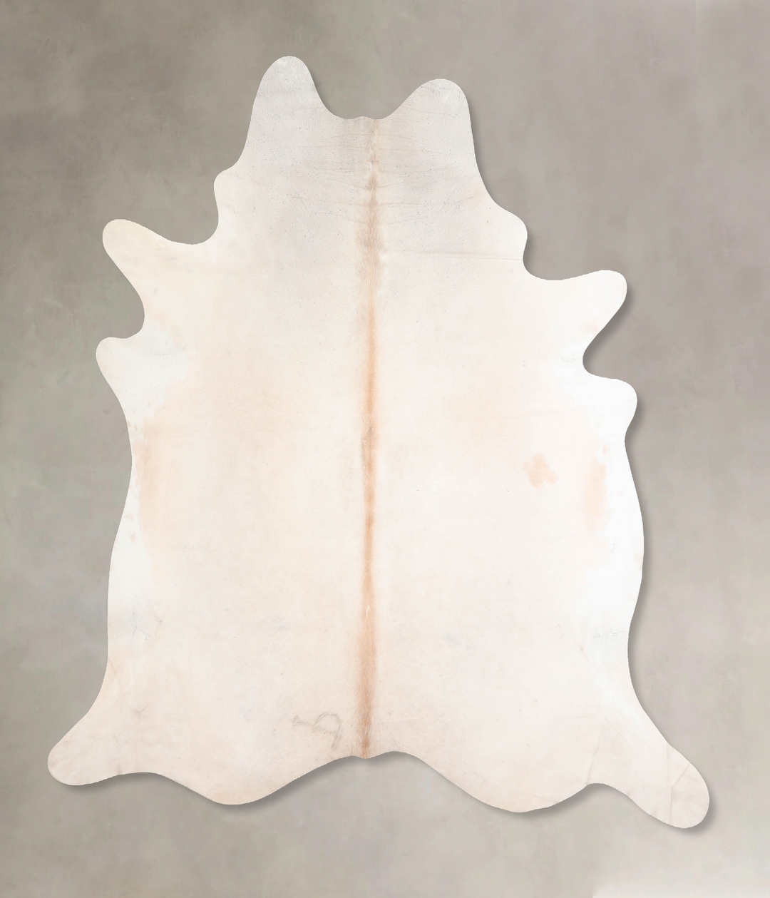 Ivory with Beige X-Large Brazilian Cowhide Rug 7'0"H x 6'7"W #A30513 b
