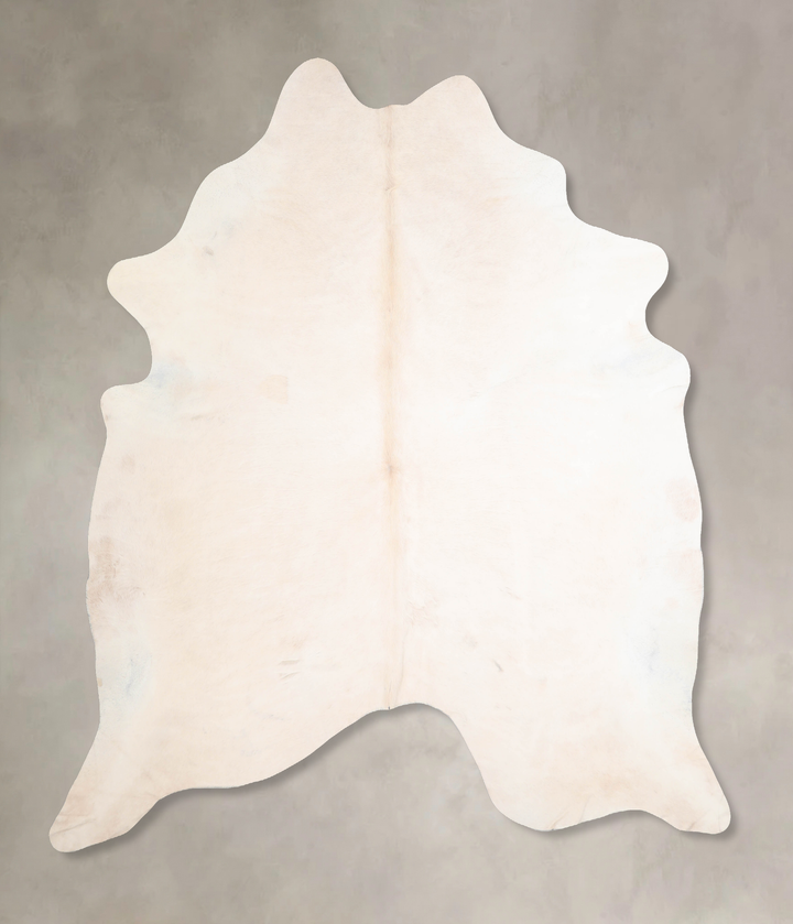 Ivory with Beige XX-Large Brazilian Cowhide Rug 8'0"H x 7'2"W #A30840 by Hudson Hides