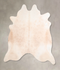 Ivory with Beige XX-Large Brazilian Cowhide Rug 7'3