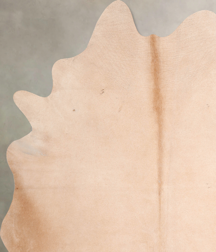 Beige X-Large Brazilian Cowhide Rug 7'1"H x 6'7"W #A31438 by Hudson Hides