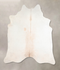 Ivory with Beige XX-Large Brazilian Cowhide Rug 7'6