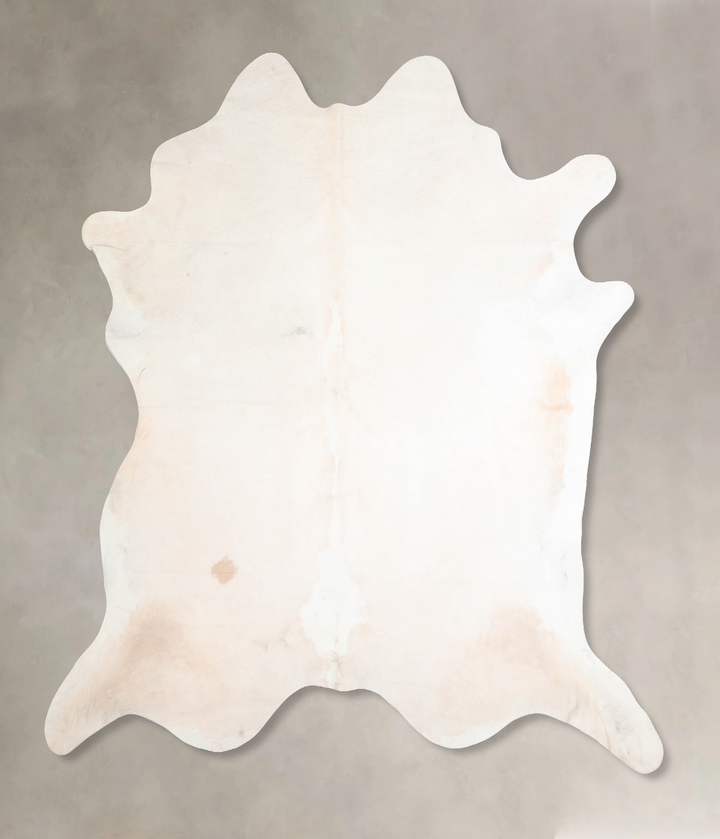 Ivory with Beige XX-Large Brazilian Cowhide Rug 7'8"H x 7'1"W #A32023 by Hudson Hides