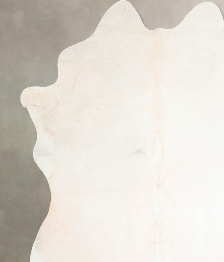 Ivory with Beige XX-Large Brazilian Cowhide Rug 7'8"H x 7'1"W #A32023 by Hudson Hides