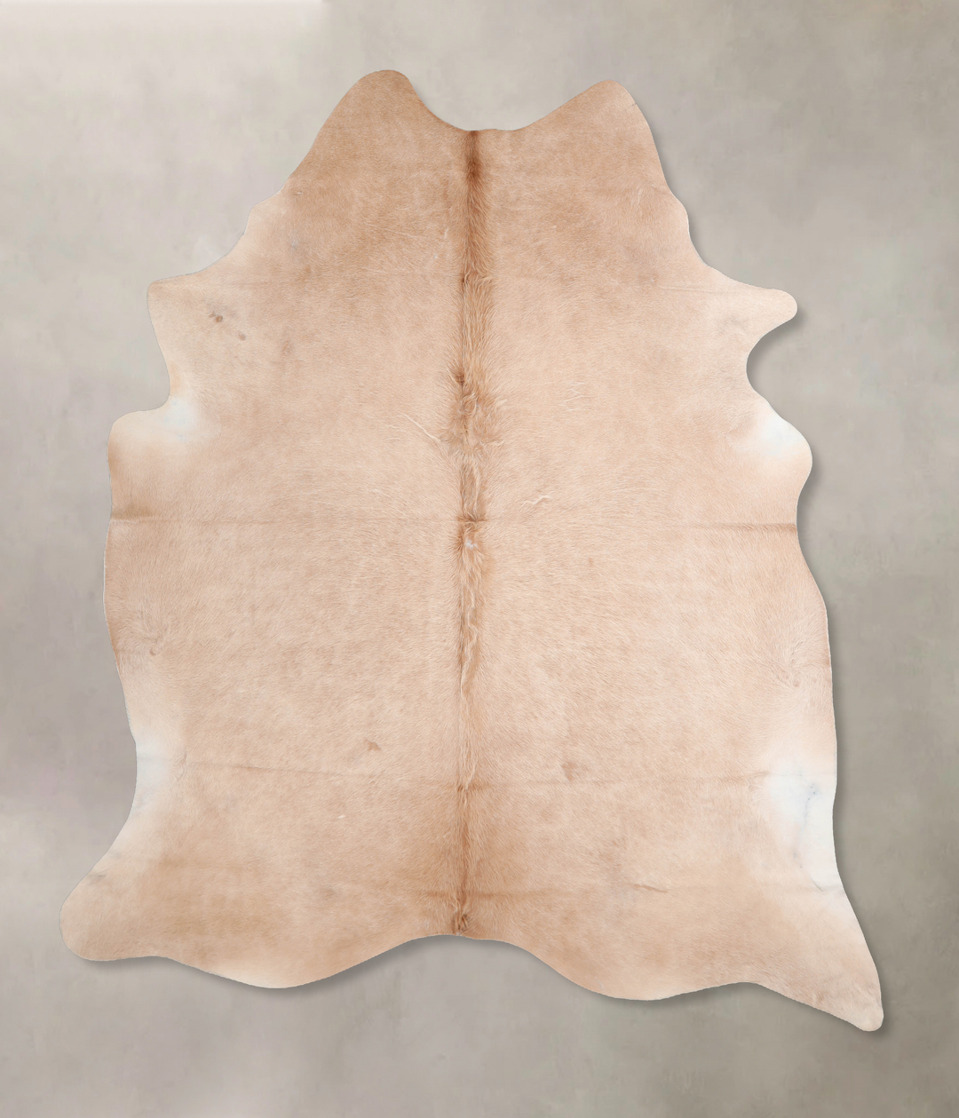 Beige XX-Large Brazilian Cowhide Rug 8'0"H x 7'3"W #A32042 by Hudson H