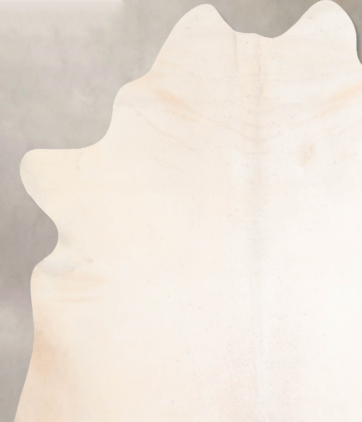 Ivory with Beige X-Large Brazilian Cowhide Rug 6'6"H x 6'4"W #A32159 by Hudson Hides