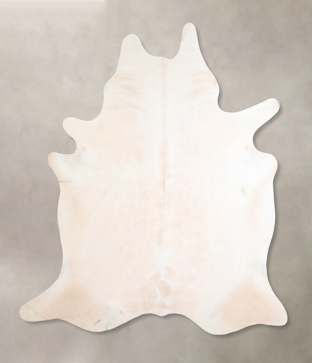 Ivory with Beige XX-Large Brazilian Cowhide Rug 7'7"H x 6'8"W #A32218