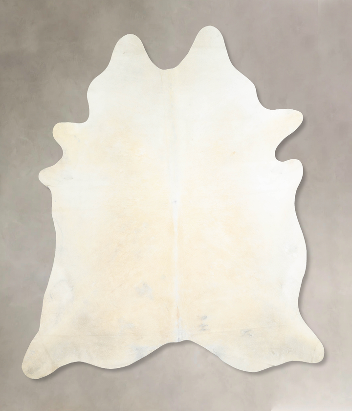 Ivory with Beige XX-Large Brazilian Cowhide Rug 7'10"H x 6'11"W #A32943 by Hudson Hides