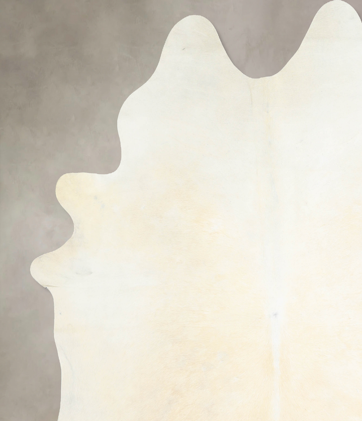 Ivory with Beige XX-Large Brazilian Cowhide Rug 7'10"H x 6'11"W #A32943 by Hudson Hides