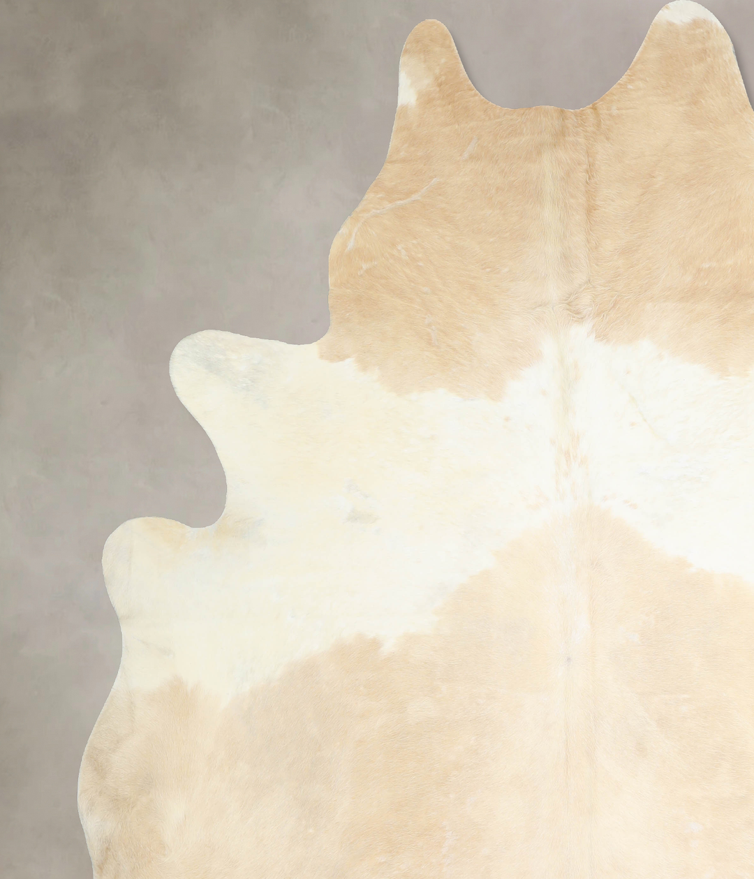 Beige and White XX-Large Brazilian Cowhide Rug 8'5"H x 7'4"W #A32994 b