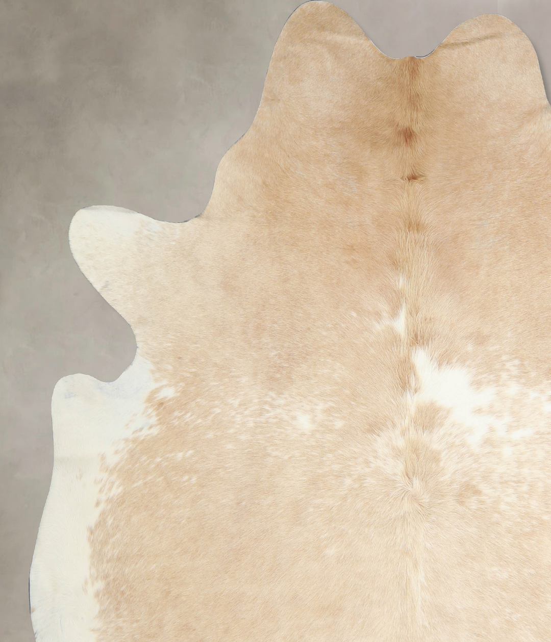 Beige and White XX-Large Brazilian Cowhide Rug 7'7"H x 6'10"W #A33006