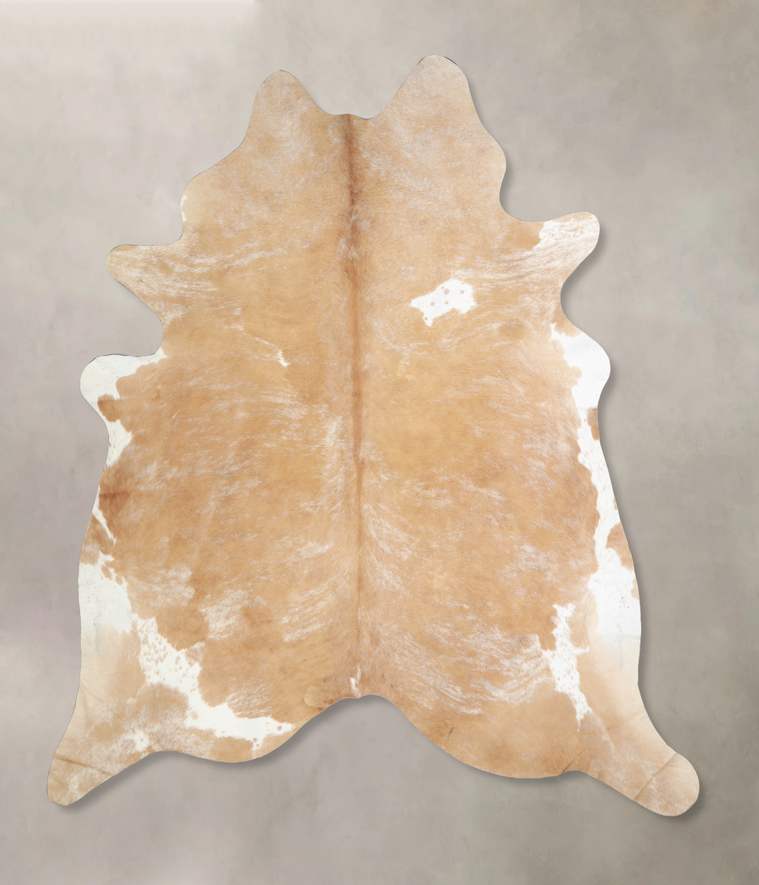 Beige and White XX-Large Brazilian Cowhide Rug 8'0"H x 7'6"W #A33036 b