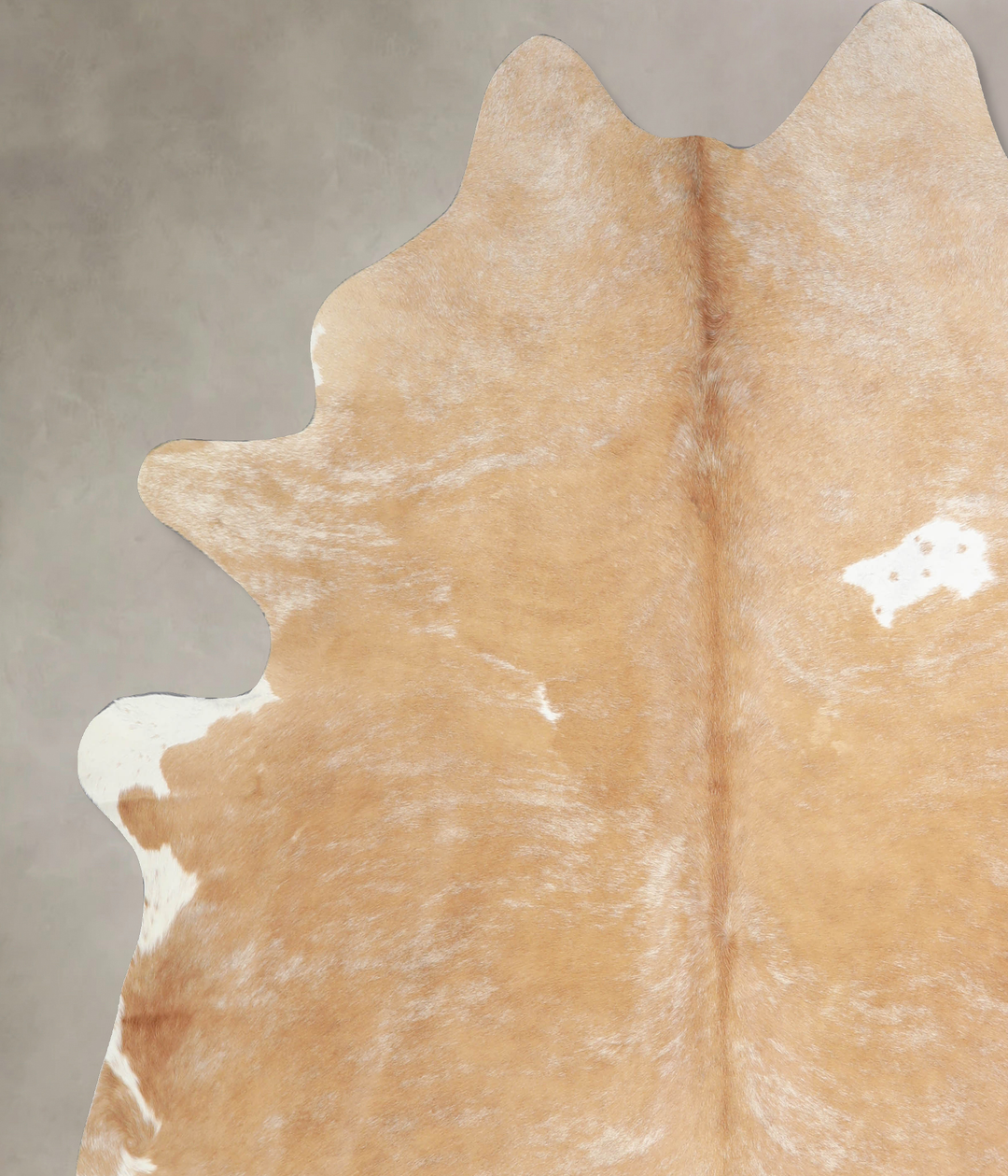 Beige and White XX-Large Brazilian Cowhide Rug 8'0"H x 7'6"W #A33036 b