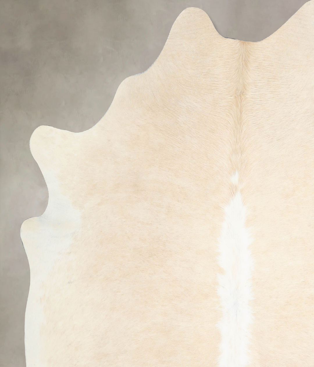 Beige and White X-Large Brazilian Cowhide Rug 6'10"H x 6'6"W #A33608 b