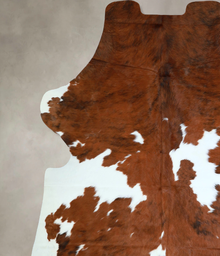 Tricolor X-Large European Cowhide Rug 7'7"H x 6'5"W #A36 by Hudson Hides