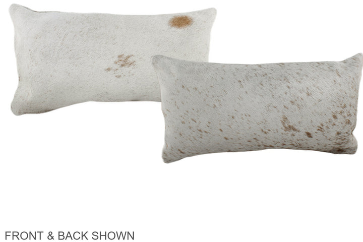 Salt and Pepper Brown 12"x22" Brazilian Cowhide Pillow #A38452 by Hudson Hides