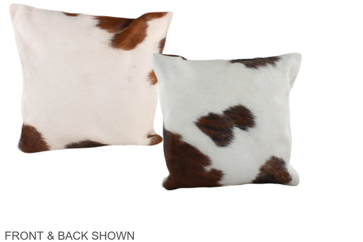 Tricolor 16"x16" Brazilian Cowhide Pillow #A39038 by Hudson Hides