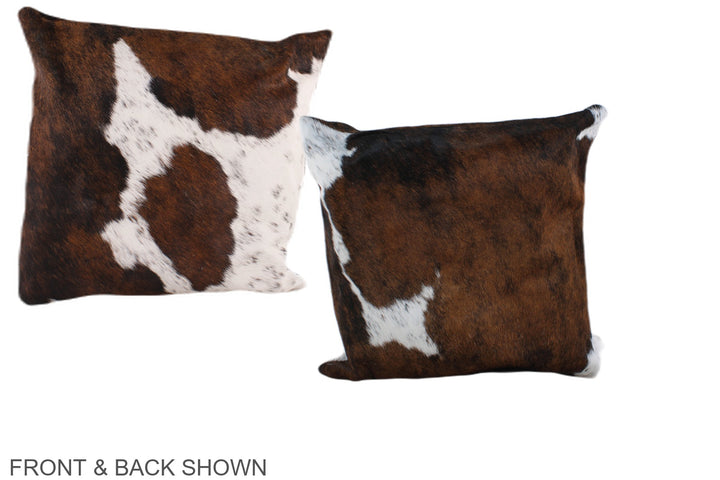 Tricolor 16"x16" Brazilian Cowhide Pillow #A39039 by Hudson Hides