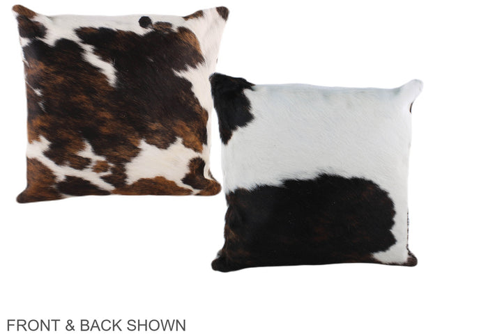 Tricolor 16"x16" Brazilian Cowhide Pillow #A39044 by Hudson Hides