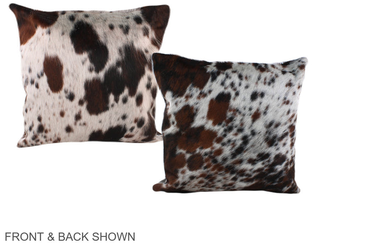 Tricolor 16"x16" Brazilian Cowhide Pillow #A39046 by Hudson Hides