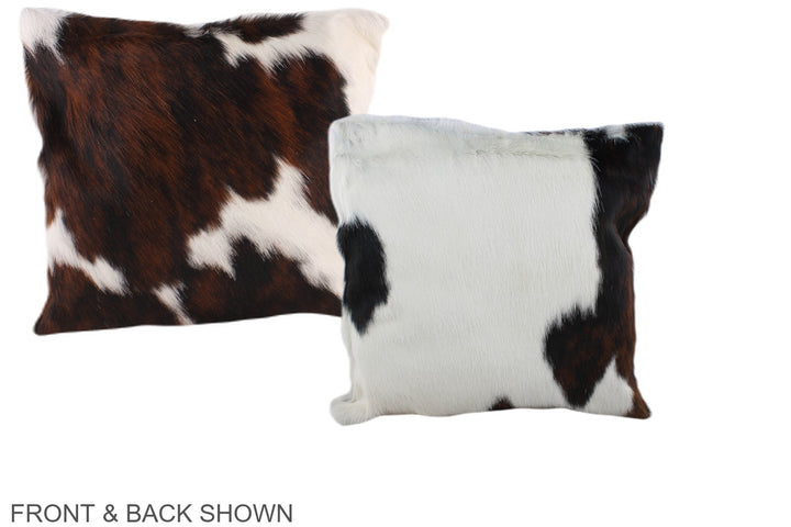 Tricolor 16"x16" Brazilian Cowhide Pillow #A39047 by Hudson Hides