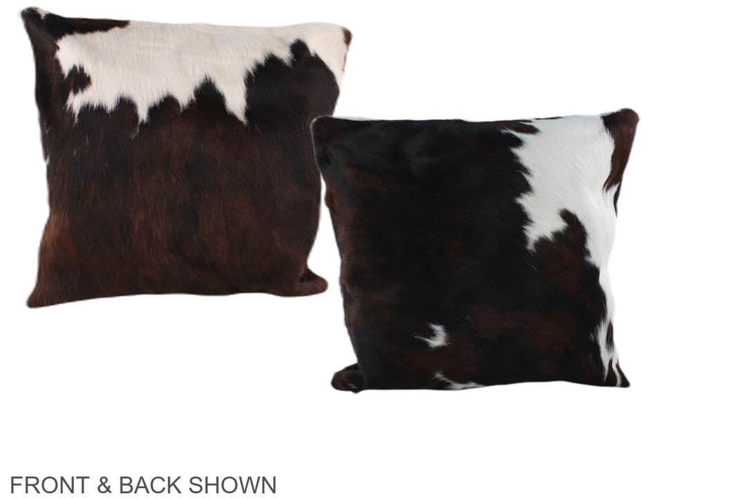Tricolor 16"x16" Brazilian Cowhide Pillow #A39049 by Hudson Hides