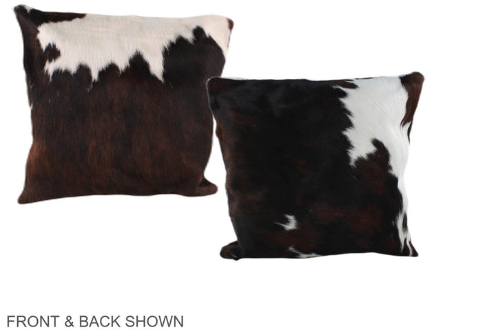 Tricolor 16"x16" Brazilian Cowhide Pillow #A39049 by Hudson Hides