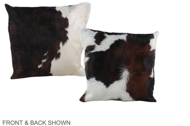 Tricolor 16"x16" Brazilian Cowhide Pillow #A39052 by Hudson Hides