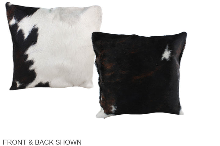 Tricolor 16"x16" Brazilian Cowhide Pillow #A39054 by Hudson Hides