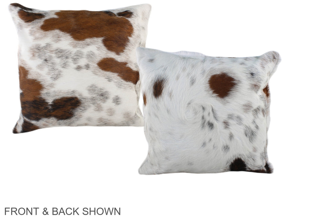 Tricolor 16"x16" Brazilian Cowhide Pillow #A39058 by Hudson Hides