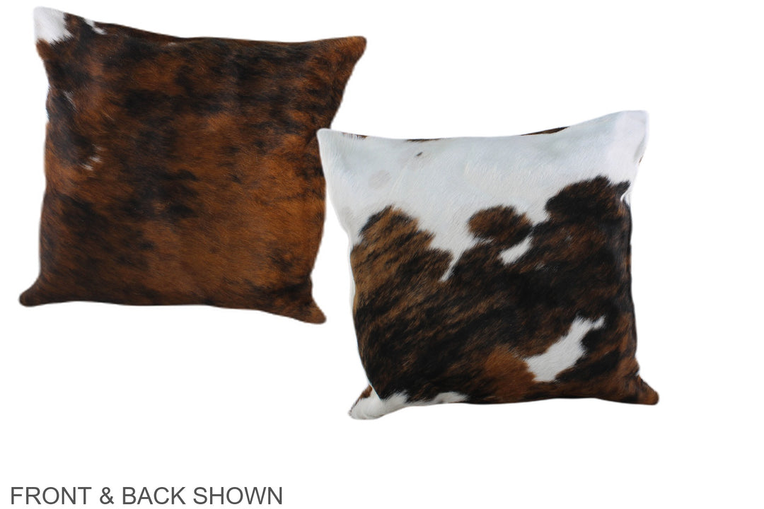 Tricolor 16"x16" Brazilian Cowhide Pillow #A39059 by Hudson Hides