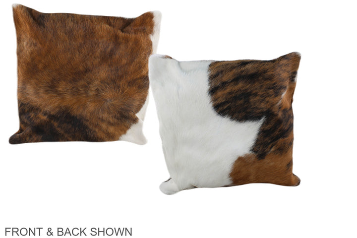 Tricolor 16"x16" Brazilian Cowhide Pillow #A39062 by Hudson Hides
