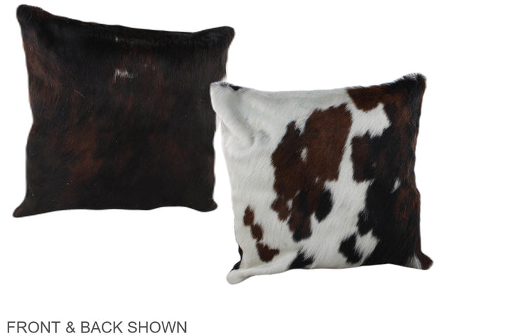 Tricolor 16"x16" Brazilian Cowhide Pillow #A39063 by Hudson Hides