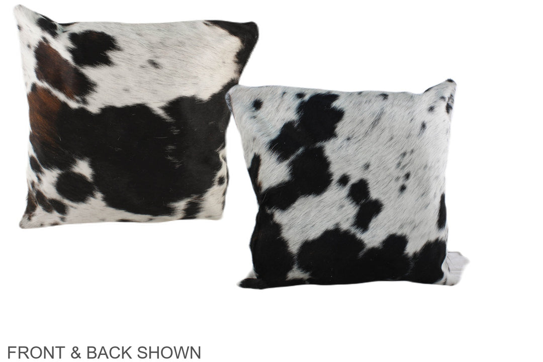 Tricolor 16"x16" Brazilian Cowhide Pillow #A39070 by Hudson Hides