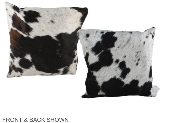 Tricolor 16"x16" Brazilian Cowhide Pillow #A39070 by Hudson Hides