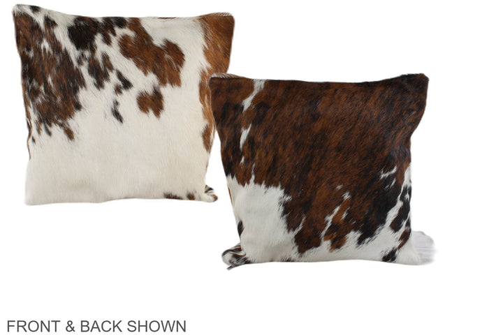 Tricolor 16"x16" Brazilian Cowhide Pillow #A39071 by Hudson Hides