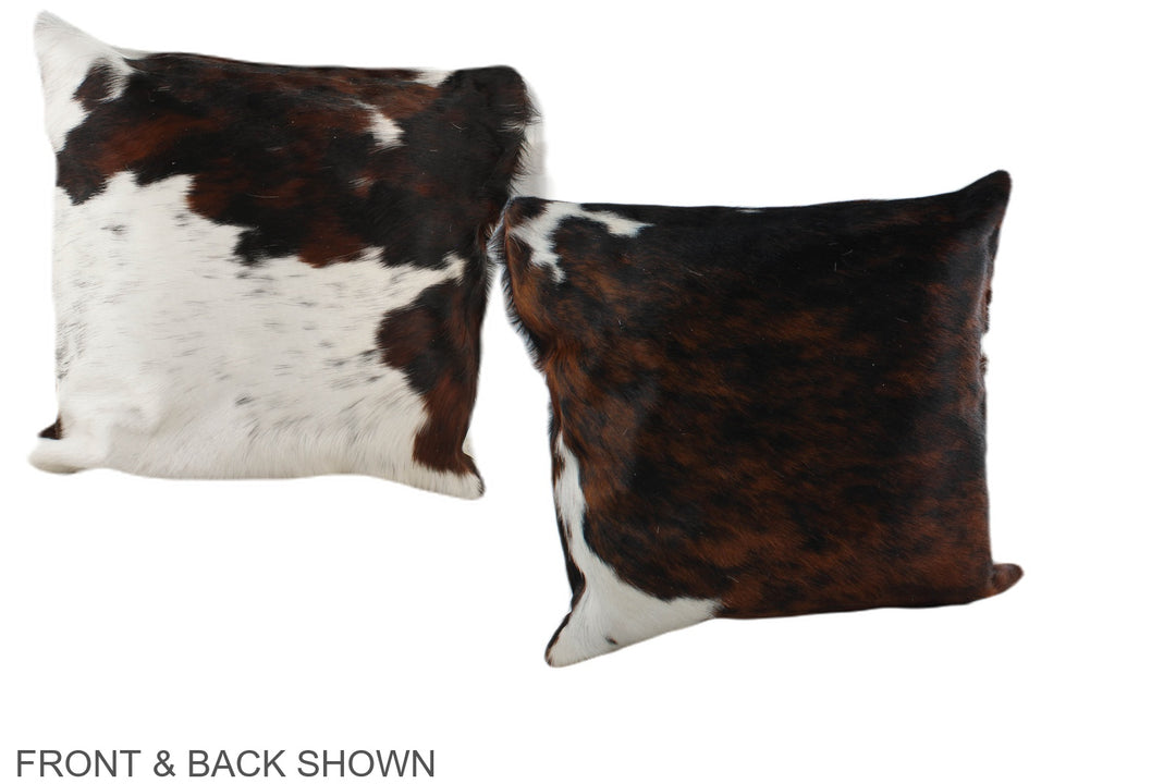 Tricolor 16"x16" Brazilian Cowhide Pillow #A39074 by Hudson Hides