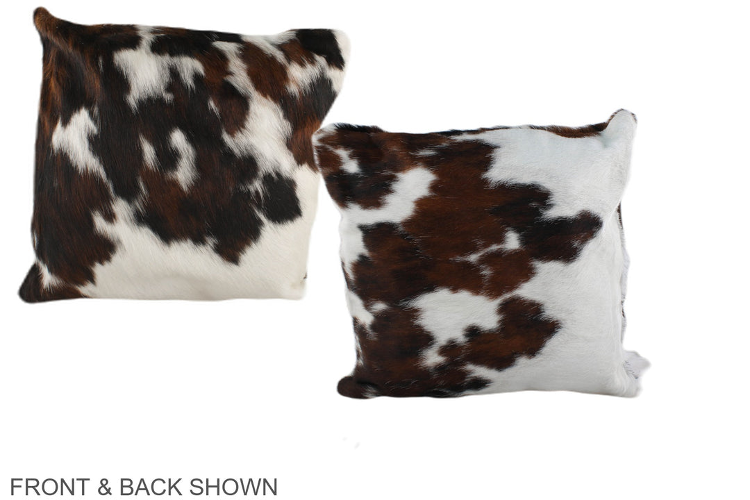 Tricolor 16"x16" Brazilian Cowhide Pillow #A39075 by Hudson Hides
