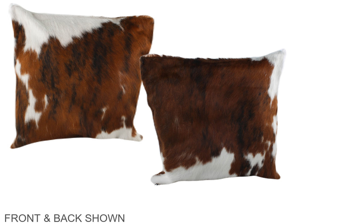 Tricolor 16"x16" Brazilian Cowhide Pillow #A39076 by Hudson Hides