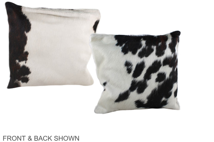 Black and White 16"x16" Brazilian Cowhide Pillow #A39081 by Hudson Hides