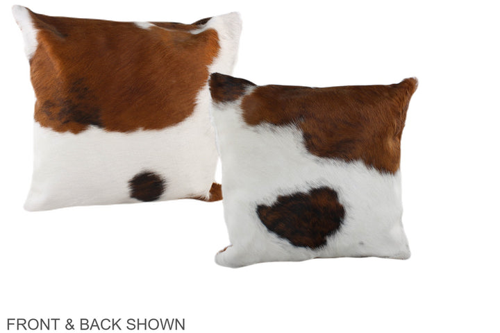 Tricolor 16"x16" Brazilian Cowhide Pillow #A39082 by Hudson Hides