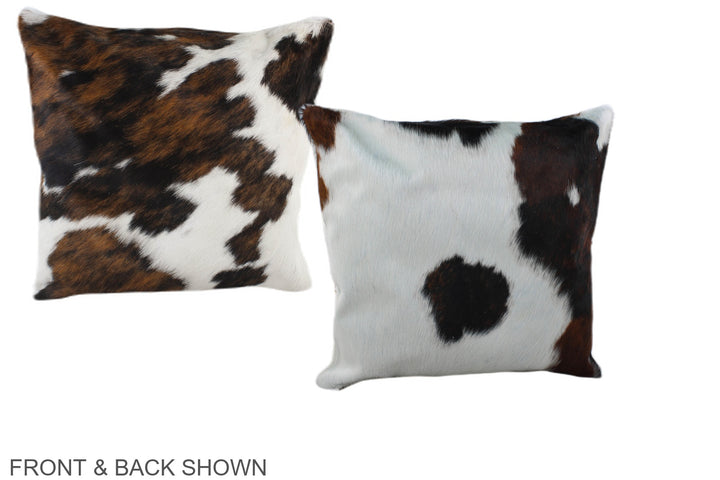 Tricolor 16"x16" Brazilian Cowhide Pillow #A39084 by Hudson Hides
