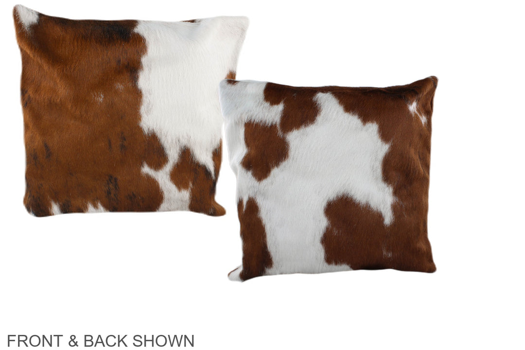 Tricolor 16"x16" Brazilian Cowhide Pillow #A39085 by Hudson Hides