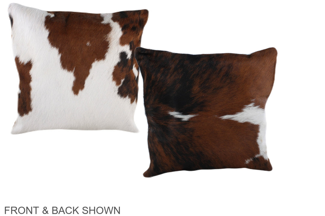 Tricolor 16"x16" Brazilian Cowhide Pillow #A39088 by Hudson Hides