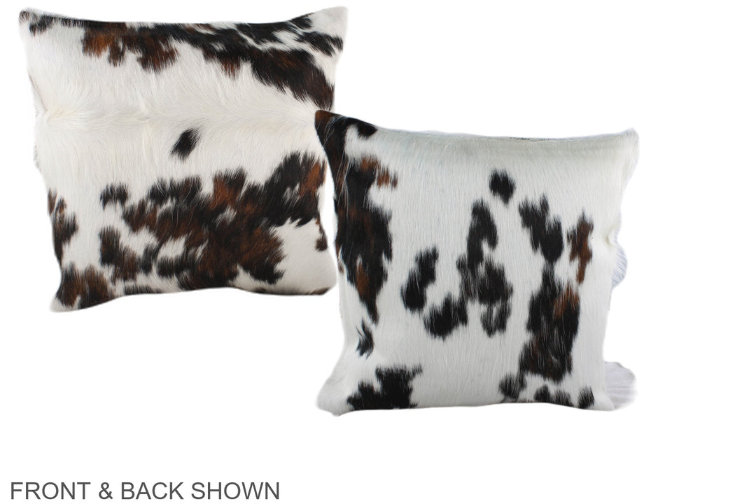 Tricolor 16"x16" Brazilian Cowhide Pillow #A39089 by Hudson Hides