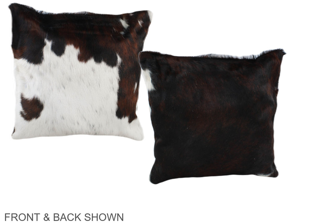 Tricolor 16"x16" Brazilian Cowhide Pillow #A39090 by Hudson Hides