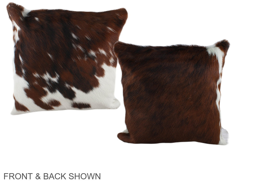 Tricolor 16"x16" Brazilian Cowhide Pillow #A39092 by Hudson Hides